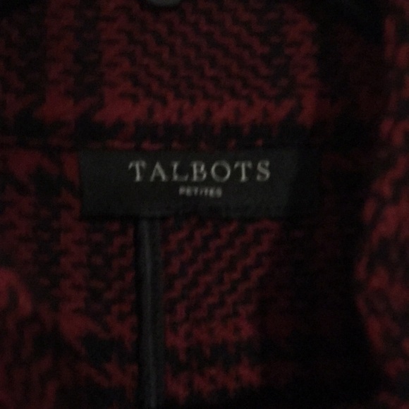 Talbots red and black wool jacket, petite medium - Picture 2 of 5